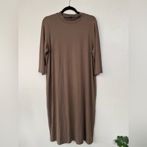 Eileen Fisher Casual Brown Midi Dress size XL